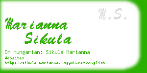 marianna sikula business card